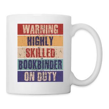 Funny Bookbinder Highly Skilled - Mug - white - Right