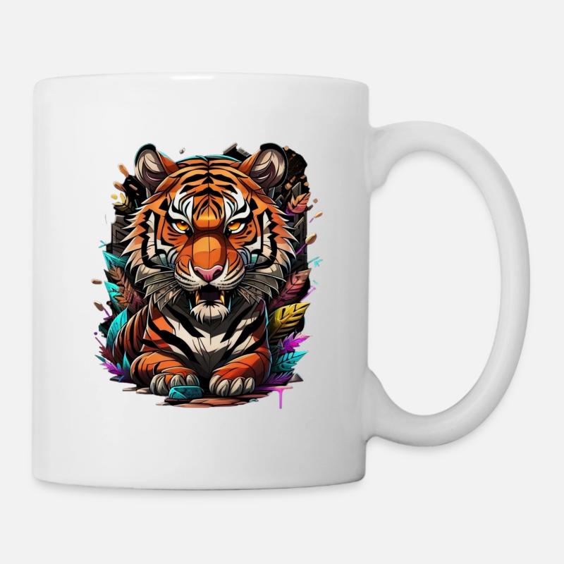 Graffiti Tiger - Tasse - Weiß