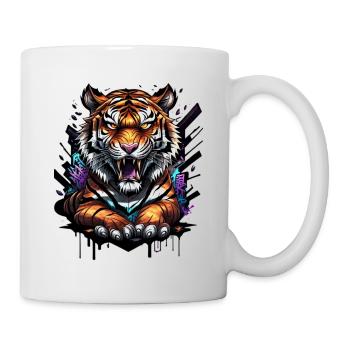 Graffiti Tiger - Tasse - Weiß - Rechts
