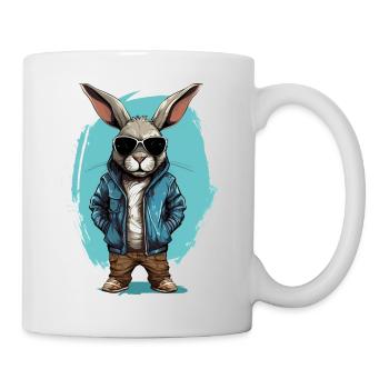 Feisty Rabbit. Urban graffiti style. - Mug - white - Right