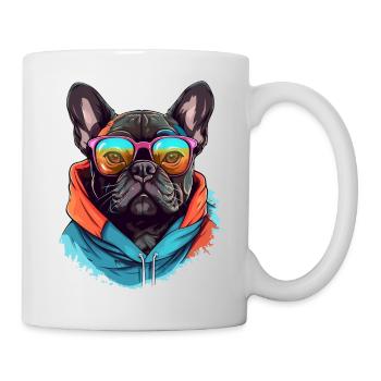 City companion: the ghost of the French bulldog - Mug - white - Right