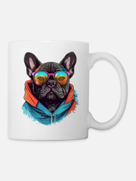 City companion: the ghost of the French bulldog - Mug - white
