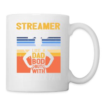 Streamer Bod Like A Dad Bod Content Creator Funny - Mug - white - Right