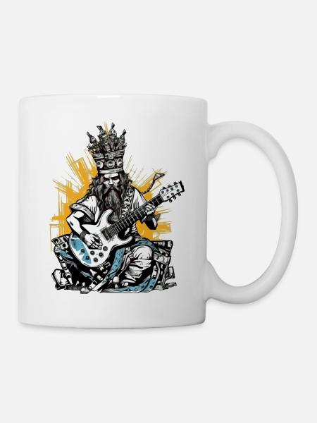 Marius König der Gitarre - Tasse - Weiß