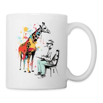 Harry, der Maler und die Giraffe - Tasse - Weiß - Rechts