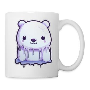 Süßer Eisbär Eis - Tasse - Weiß - Rechts