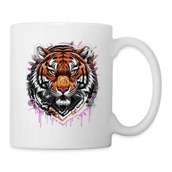 Graffiti Tiger - Tasse - Weiß - Rechts