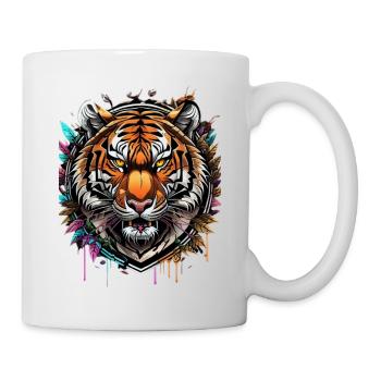 Graffiti Tiger - Tasse - Weiß - Rechts