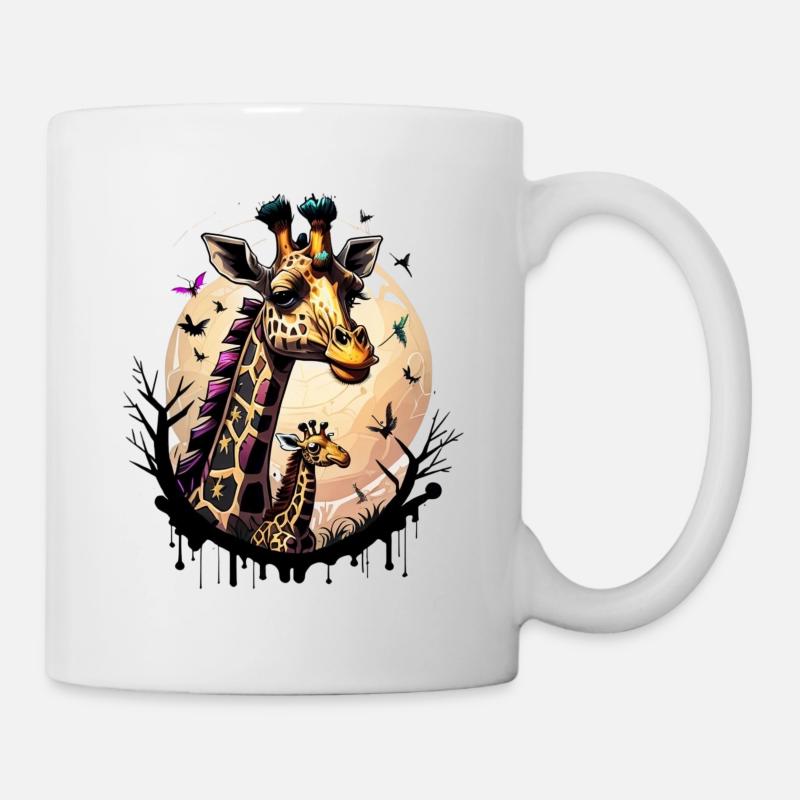 Graffiti Giraffe - Tasse - Weiß