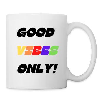 BONNES VIBRATIONS SEULEMENT - Mug blanc - blanc - Droite