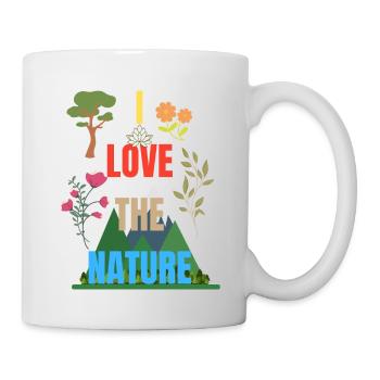 J’AIME LA NATURE - Mug blanc - blanc - Droite