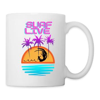 Surf Live - Tasse - Weiß - Rechts