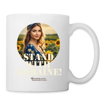 Ukraine T-Shirt - Tasse - Weiß - Rechts