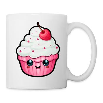 Cupcake Kawaii - Tasse - Weiß - Rechts