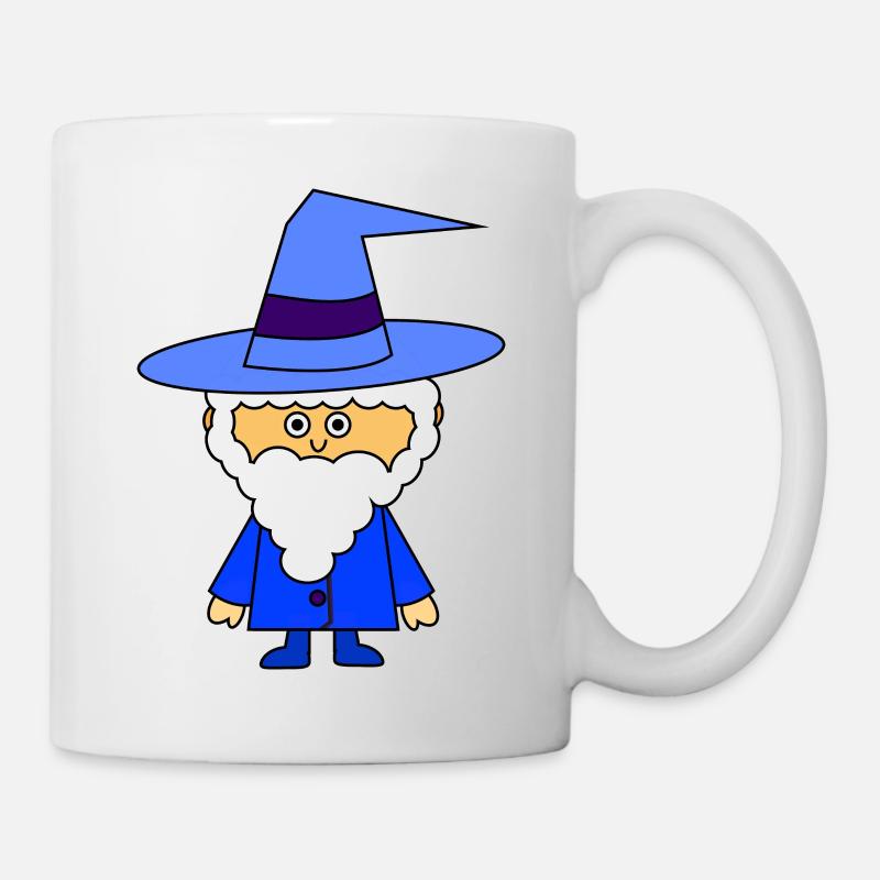 Blauer Zauberer - Tasse - Weiß