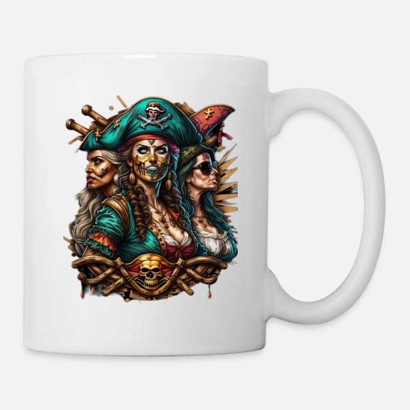 Piraten - Tasse - Weiß