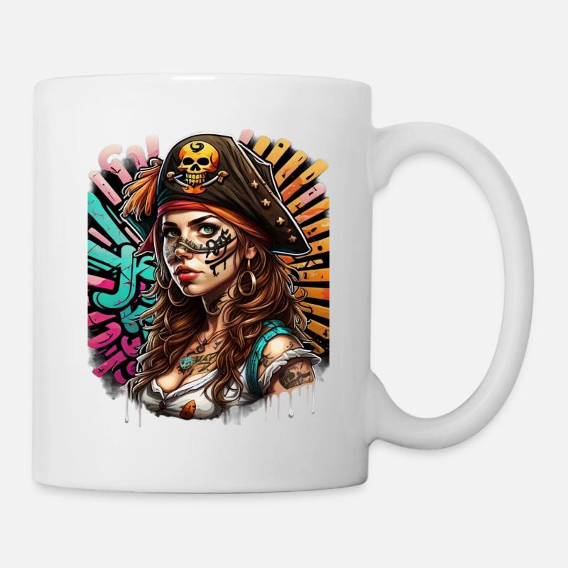 Piratgirl - Mug - white