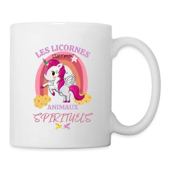 Licorne Spirituel - Mug blanc - blanc - Droite