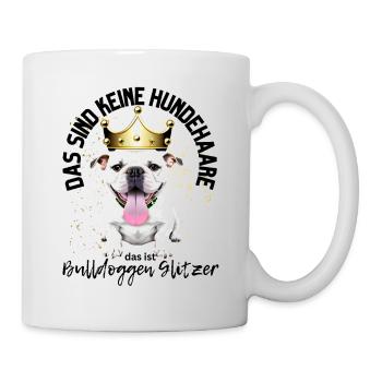 Bulldogge Bulldog Bulldoggen Mama Papa - Tasse - Weiß - Rechts