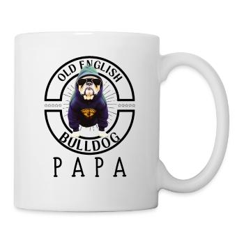 Bulldogge Bulldog Bulldoggen Papa - Tasse - Weiß - Rechts