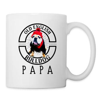 Bulldogge Bulldog Bulldoggen Papa - Tasse - Weiß - Rechts
