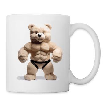 der Muskelteddy - Tasse - Weiß - Rechts