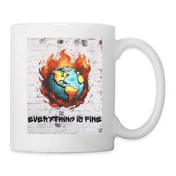 Planet Earth 🌎 - Everything is fine 2 - Tasse - Weiß - Rechts