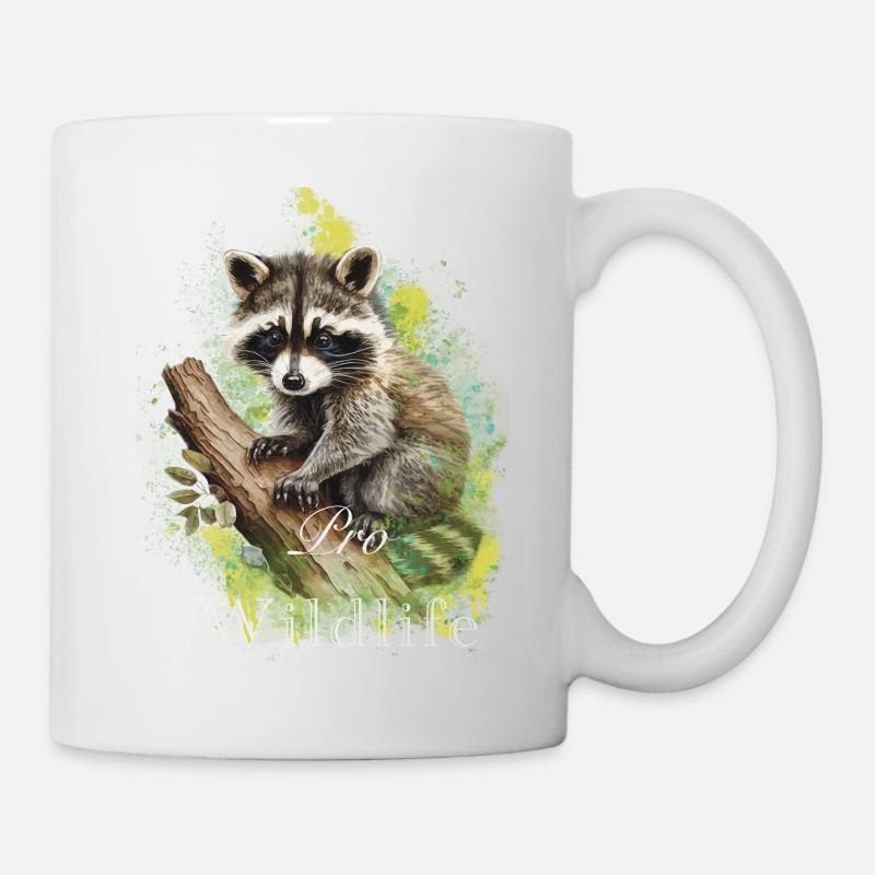 Pro Wildlife Waschbär - Tasse - Weiß