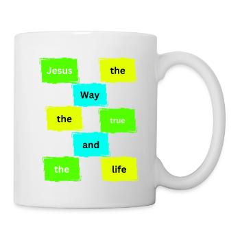 Jésus le chemin de la couleur - Mug blanc - blanc - Droite