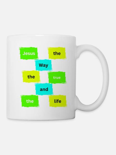 Jésus le chemin de la couleur - Mug blanc - blanc