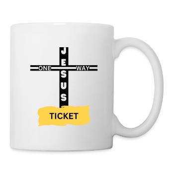 One Way Ticket - Mug - white - Right