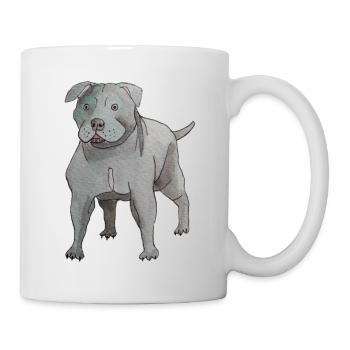 Staffordshire Bull Terrier fun - Mug - white - Right