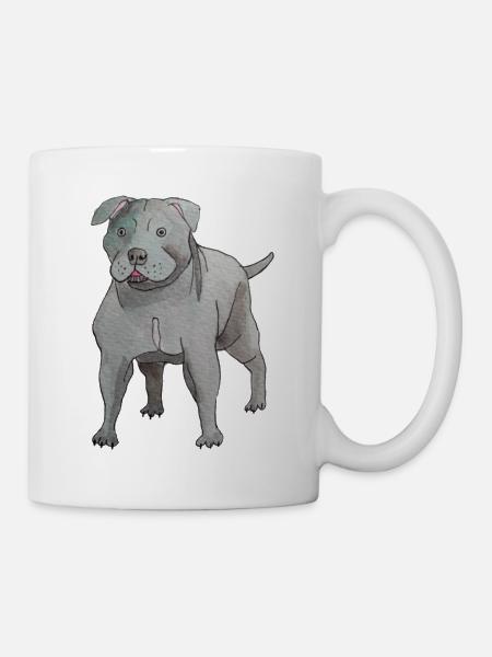 Staffordshire Bull Terrier fun - Mug - white