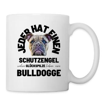 TOUT LE MONDE A UN ANGE GARDIEN... Bulldogge Bulldog - Mug blanc - blanc - Droite
