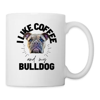 Bulldog J’AIME LE CAFÉ ET MON Bulldog Bulldogs - Mug blanc - blanc - Droite