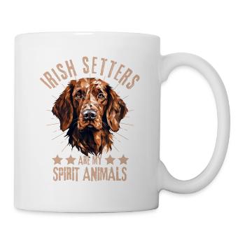 Irish Setter Liebhaber Geometrie Irish Setter Kuns - Tasse - Weiß - Rechts