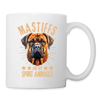 Mastiff Lover Geometry Mastiff Art - Mug - white - Right