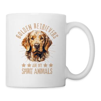 Golden Retriever lover geometry - Mug - white - Right