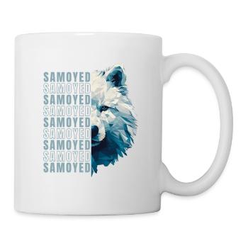 Samoyed Lovers Geometry Samoyed Art - Mug - white - Right