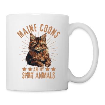 Maine Coon Lover Geometry Maine Coon Cat - Mug - white - Right