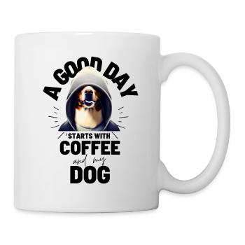 EIN GUTER TAG BEGINNT ... HUND Hunde Kaffee - Tasse - Weiß - Rechts