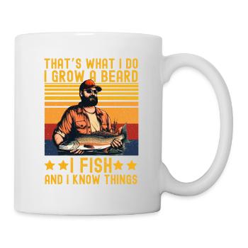 Funny angler saying retro - Mug - white - Right