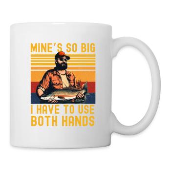 Funny angler saying retro - Mug - white - Right