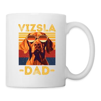 Vizsla with sunglasses retro - Mug - white - Right