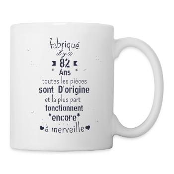 Fabriqué il y a 82 ans - Mug blanc - blanc - Droite