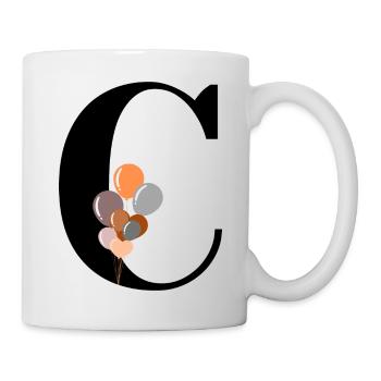 Buchstabe c Geburtstagsballon - Tasse - Weiß - Rechts