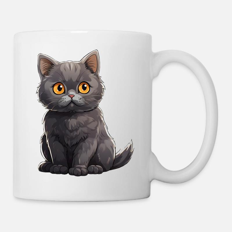 Britische Kurzhaar Katze - Tasse - Weiß