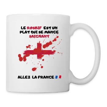 Rosbif Saignant Sport Supporter France Humour Anni - Mug blanc - blanc - Droite