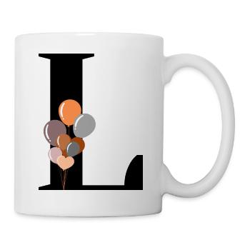 Letter l birthday balloon - Mug - white - Right