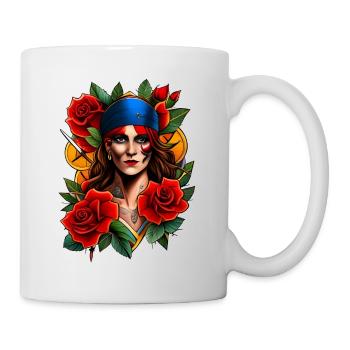 Fille pirate - Mug blanc - blanc - Droite